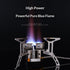 Windproof Camp Stove Camping Gas Stove with Fuel Canister Adapter, Piezo Ignition, Portable Collapsible Stove Burner for Outdoor Backpacking Hiking and Picnic