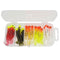 Soft Plastic Lures Set Fishing Baits with Barbed Hooks for Saltwater Freshwater Rivers Sea (Set B)