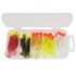 Soft Plastic Lures Set Fishing Baits with Barbed Hooks for Saltwater Freshwater Rivers Sea (Set B)