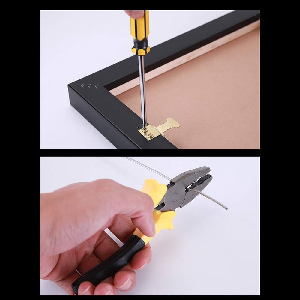 9× Home Repair Tools Set Screwdriver Wire cutter General Household Hand Tool Kits with Tool Box Storage Case