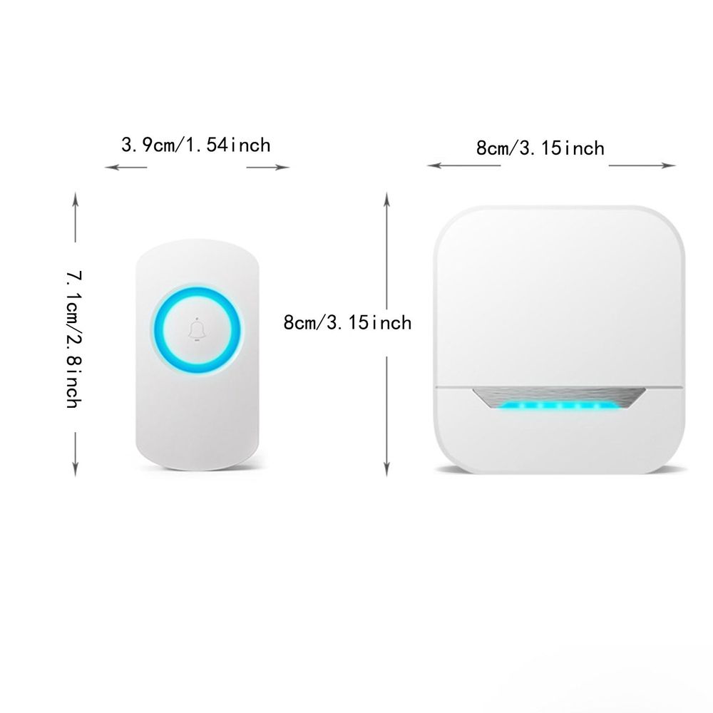 Wireless Doorbell Extender with Receiver Connects to Existing Hardwired Doorbell into Wireless Door Bell for The Elderly