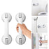 Shower Handles - 12’’ Shower Safety Bars Suction for Elderly/Seniors Handicap Bath Handles for Tub for Bathroom Walls Gray (2-Pack)