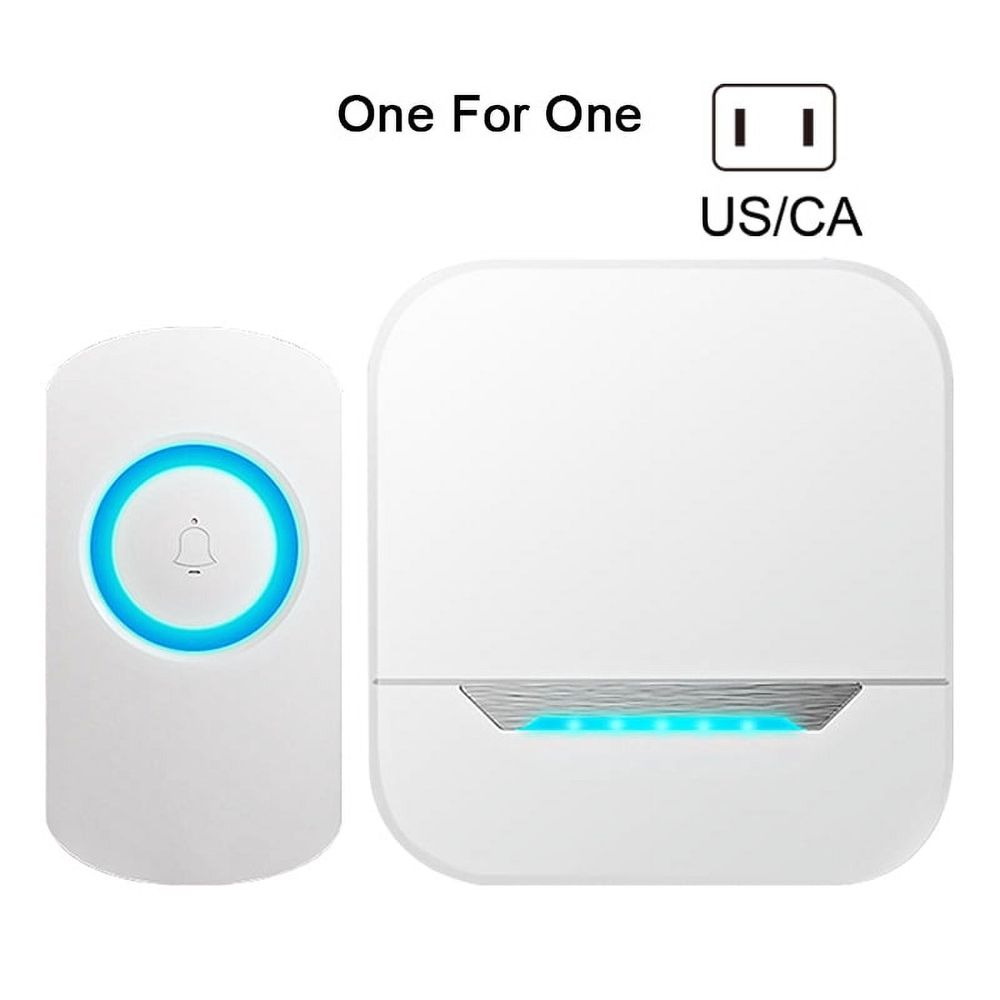 Wireless Doorbell Chime Waterproof Door Bell Kit 32 Melodies 4 Levels Adjustable Volume 1 Push Button and 1 Receiver New