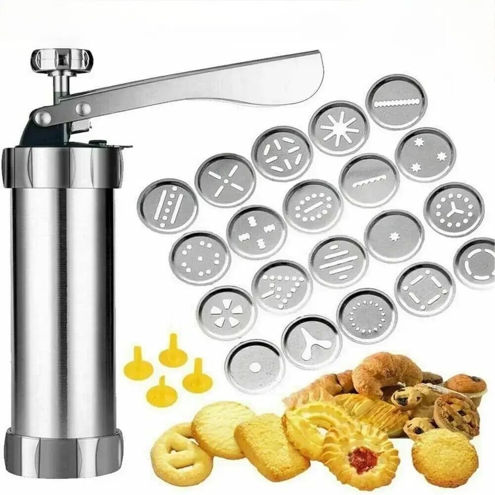 DIY Cookie Press Machine for Baking, Creating Delicious Treats, and More - Easy-to-Use Biscuit Maker with Interchangeable Discs
