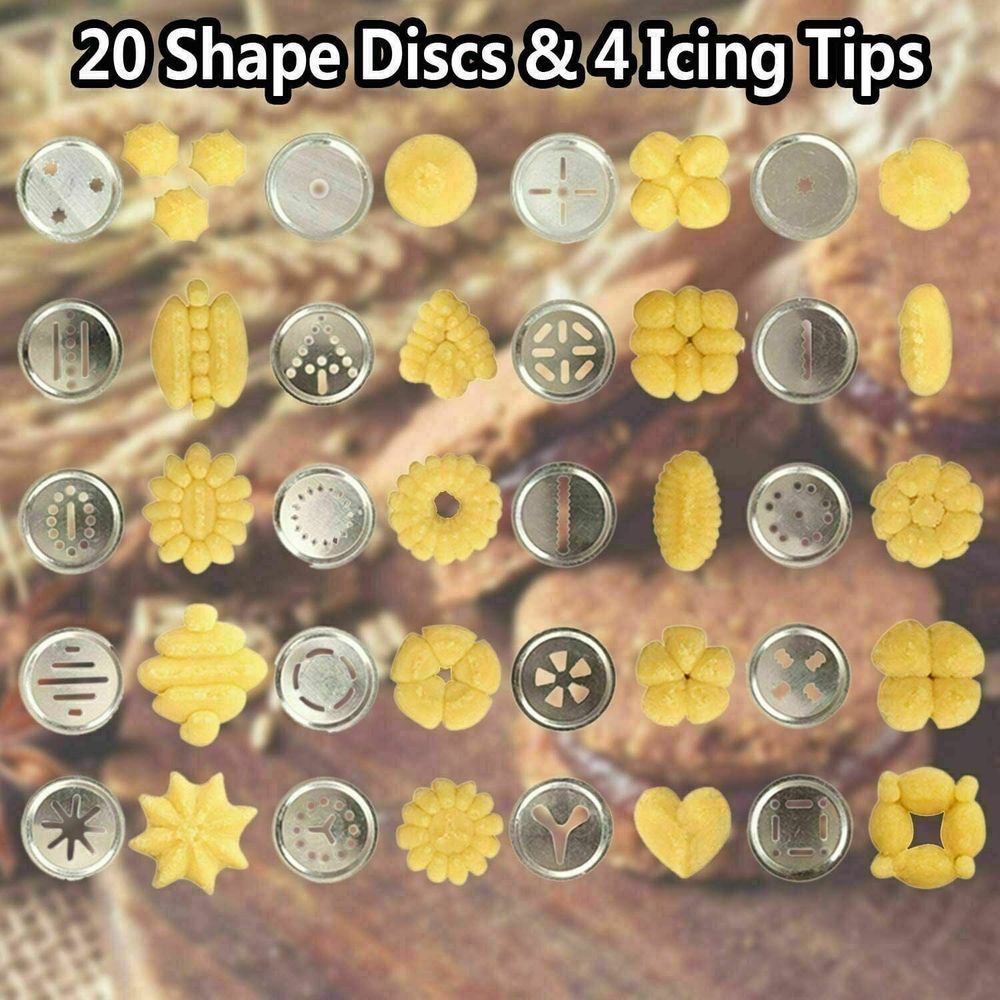 DIY Cookie Press Machine for Baking, Creating Delicious Treats, and More - Easy-to-Use Biscuit Maker with Interchangeable Discs