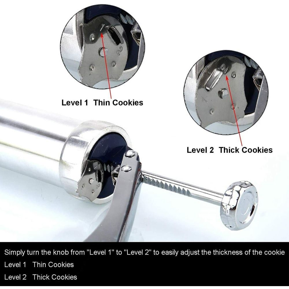 DIY Cookie Press Machine for Baking, Creating Delicious Treats, and More - Easy-to-Use Biscuit Maker with Interchangeable Discs