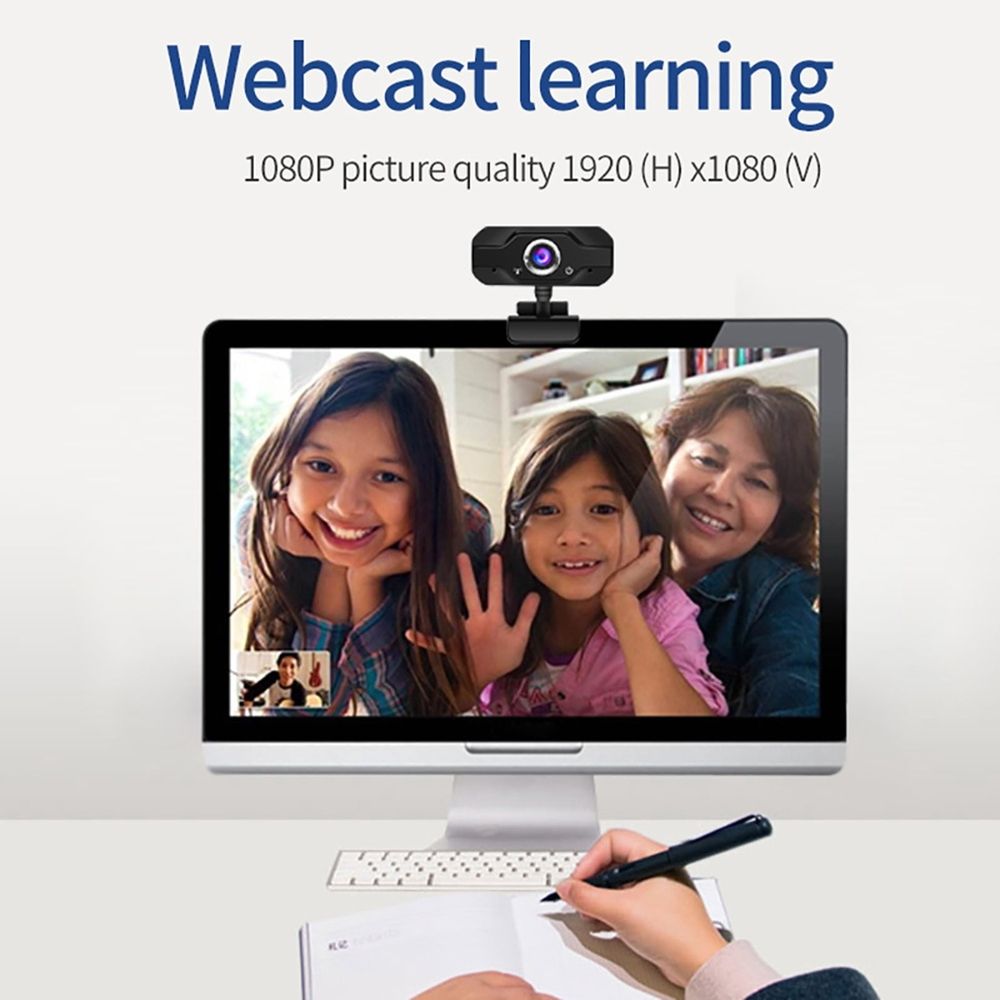 HD Webcam with Microphone,1080P Webcam Desktop or Laptop USB Web Camera for Computer Widescreen Video Calling Webcam
