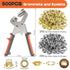 Grommet Kit, Grommet Tool Kit 3/8 Inch Grommets Eyelet Plier Set with 100pcs Eyelets, Handheld Eyelet Hole Punch Pliers Grommet Press Kits for Fabric Tarps Leather (Gold and Silver)