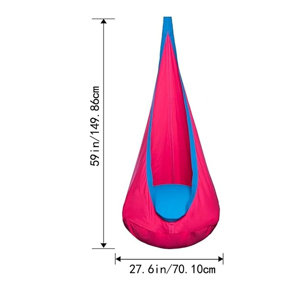 Swing Seat, Kids Hanging Hammock Swing, Cotton Sensory Pod Swing Chair with Inflatable Pillow, Pod Swing for Kids Indoor & Outdoor, Max 176Lbs (1 PCS)
