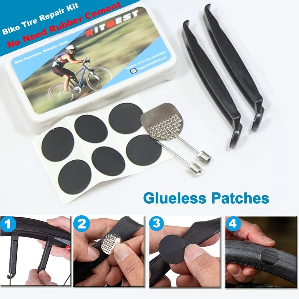 Bike Repair Bag & Bicycle Tire Pump,Tire Puncture Repair Kit,Bike Multi Tool Set,Maintain Bike Repair Tool Kit Portable Bike Bag.Safety Emergency All in One Bike Tool for Camping Travel