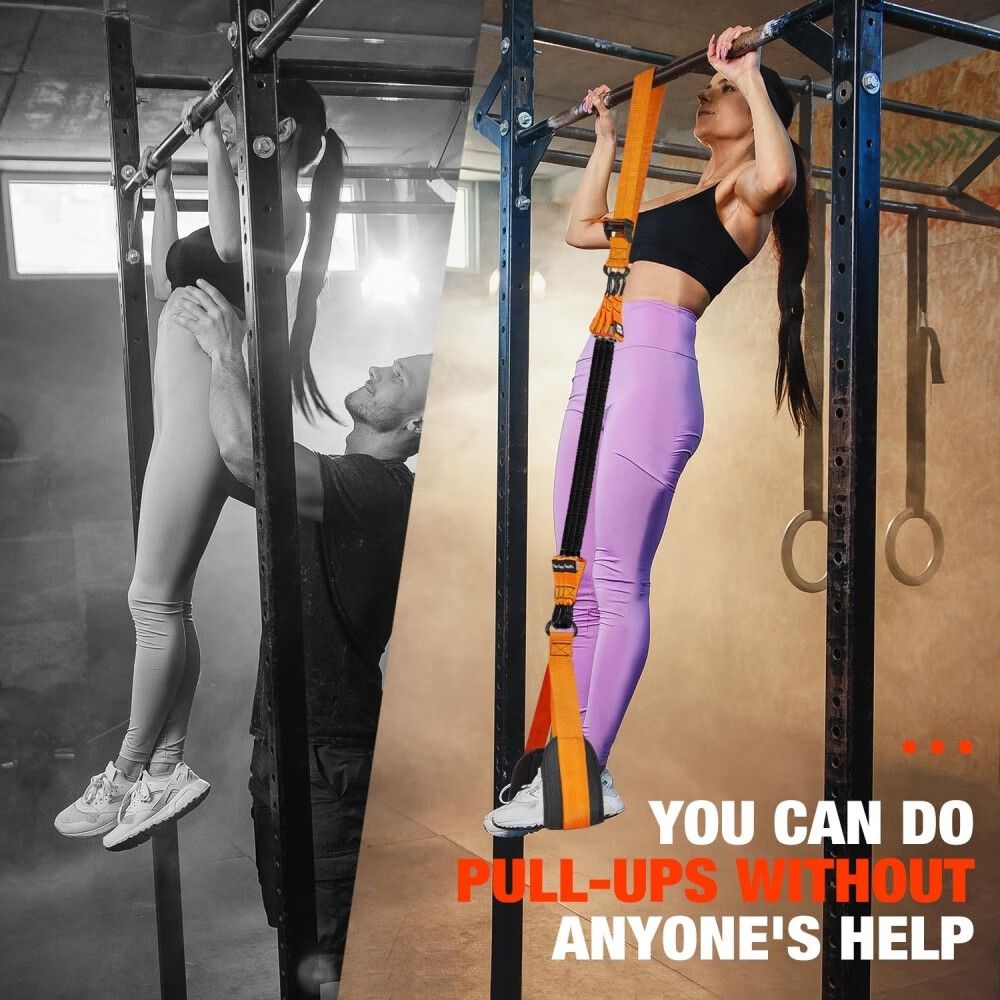 Pull Up Assistance Bands,Adjustable Heavy Duty Resistance Band for Pull Up,3 Pull Up Bands,Comfortable Fabric Feet/Knee Rest,Assistance Bands for Pull-Up,Home Fitness,Body Stretching,Chin Up