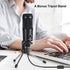 USB Condenser Microphone Bundle Kit,192KHZ/24BIT Professional Cardioid Computer Mic with Adjustable Scissor Arm Stand Shock Mount and Gain Knob for Recording,for Podcasting,Gaming, (Black)