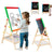 Easels for Painting Kids,Chalkboards for Kids Easel,Magnetic Whiteboards and Dry Erase Chalkboards,Adjustable Easel,with Storage Rack and Accessories,Best Gift Kids