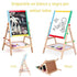 Easels for Painting Kids,Chalkboards for Kids Easel,Magnetic Whiteboards and Dry Erase Chalkboards,Adjustable Easel,with Storage Rack and Accessories,Best Gift Kids