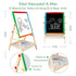 Easels for Painting Kids,Chalkboards for Kids Easel,Magnetic Whiteboards and Dry Erase Chalkboards,Adjustable Easel,with Storage Rack and Accessories,Best Gift Kids