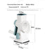 Rotary Cheese Grater Shredder with Handle Handheld Round Vegetable Slicer Carrot Shredder Nut Grinder with 3 Replaceable Stainless Steel Drum Blades and Upgrade Strong Suction, White/Cyan
