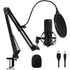 USB Gaming Microphone Streaming Podcast PC Microphone Condenser Mic Kit with Flexible Arm for Gaming Recording Singing PS4 Computer Studio Laptop