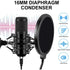 USB Gaming Microphone Streaming Podcast PC Microphone Condenser Mic Kit with Flexible Arm for Gaming Recording Singing PS4 Computer Studio Laptop