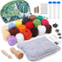 Needle Felting Kit, Needle Felting Starter Kit with Exquisite Green Storage Bag, Wool Roving 18 Colors Set, Needle Felting Tools Kit, Wool Felt Tools for Felted Animal Needle Felting Supplies