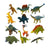 Jumbo Safari Animal Figurines Toys, 12 Realistic Wild Plastic Animals Toy with Dinosaur/Marine Animal/Forest Animal Set