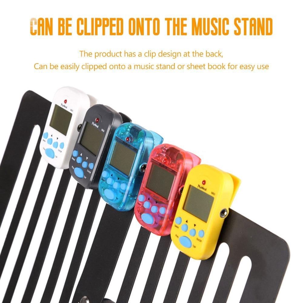 Digital Metronome, Professional Clip on Digital Tempo Metronome, LCD Electronic Mini Digital Metronome, Mini Pocket Metronome for Guitar Piano Drum and All Instruments