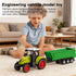 Kids Tractor Toy with  Wagon Set,Tractor Toys for Kids,Farm and Construction Toys,Push-and-Slide Inertia,Christmas Birthday Gifts for Boys Girls