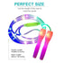 LED Jump Rope for Kids, 250cm/99in Adjustable Glowing Skipping Rope, 3 Flashing Modes, 6 Colors, Non-Slip Grip for Fitness Party