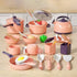38Pcs Kids Kitchen Toy Accessories, Toddler Pretend BBQ Camping Cooking Playset, Play Pots, Pans, Utensils Cookware Toys, Play Food Set, Learning Gift for Girls Boys