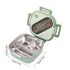 Stainless Steel Bento Lunch Box, Bento Box Leak Proof Between 3 Compartment Containers 304 Stainless Steel Bento Box for Sch-ool and Office, Microwave Safe