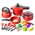 Play Kitchen Set with Pretend Cutting Toy Realistic Dishes Utensils Cookware for Toddlers Children Educational Toy
