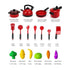 Play Kitchen Set with Pretend Cutting Toy Realistic Dishes Utensils Cookware for Toddlers Children Educational Toy
