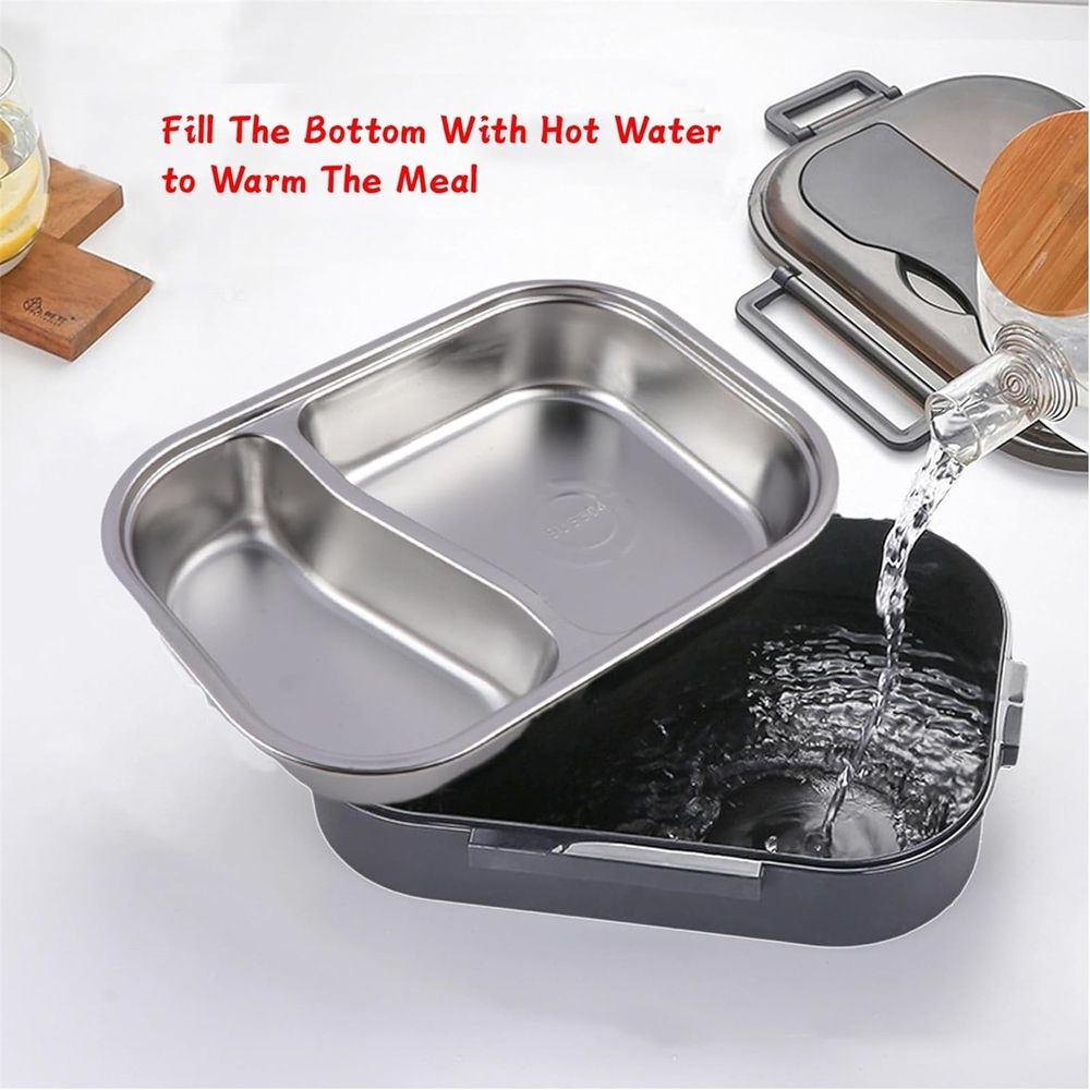 304 Stainless Lunch Box Leakproof Food Storage Containers Box for Adults Men Women Insulated Partitioned Box Student Heat Sealed Lunch Box