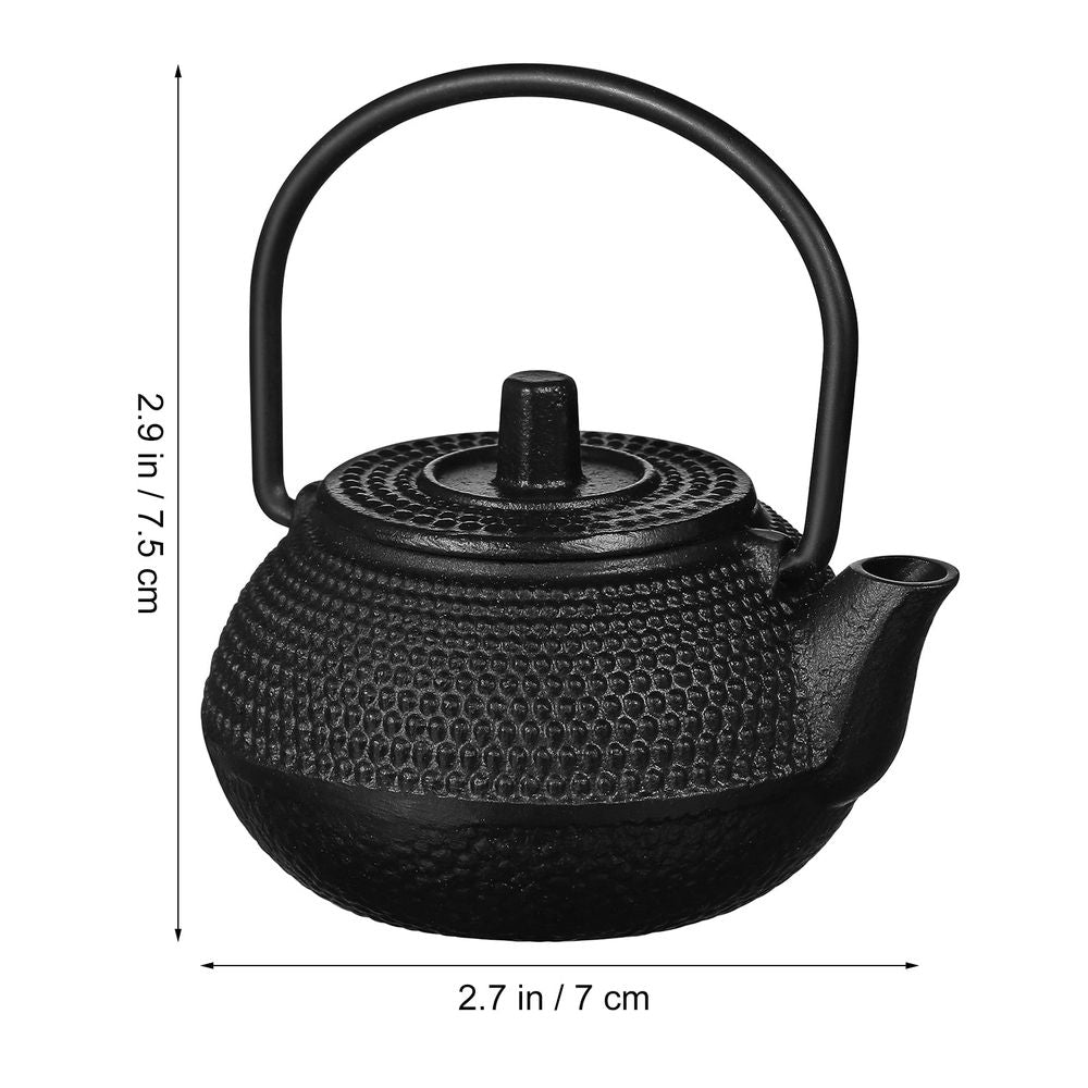 Cast Iron Kettle: Elegant Cast Iron Small Teapot - Decorative Tea Kettle Tabletop Ornament For Tea Enthusiasts And Home Office Display