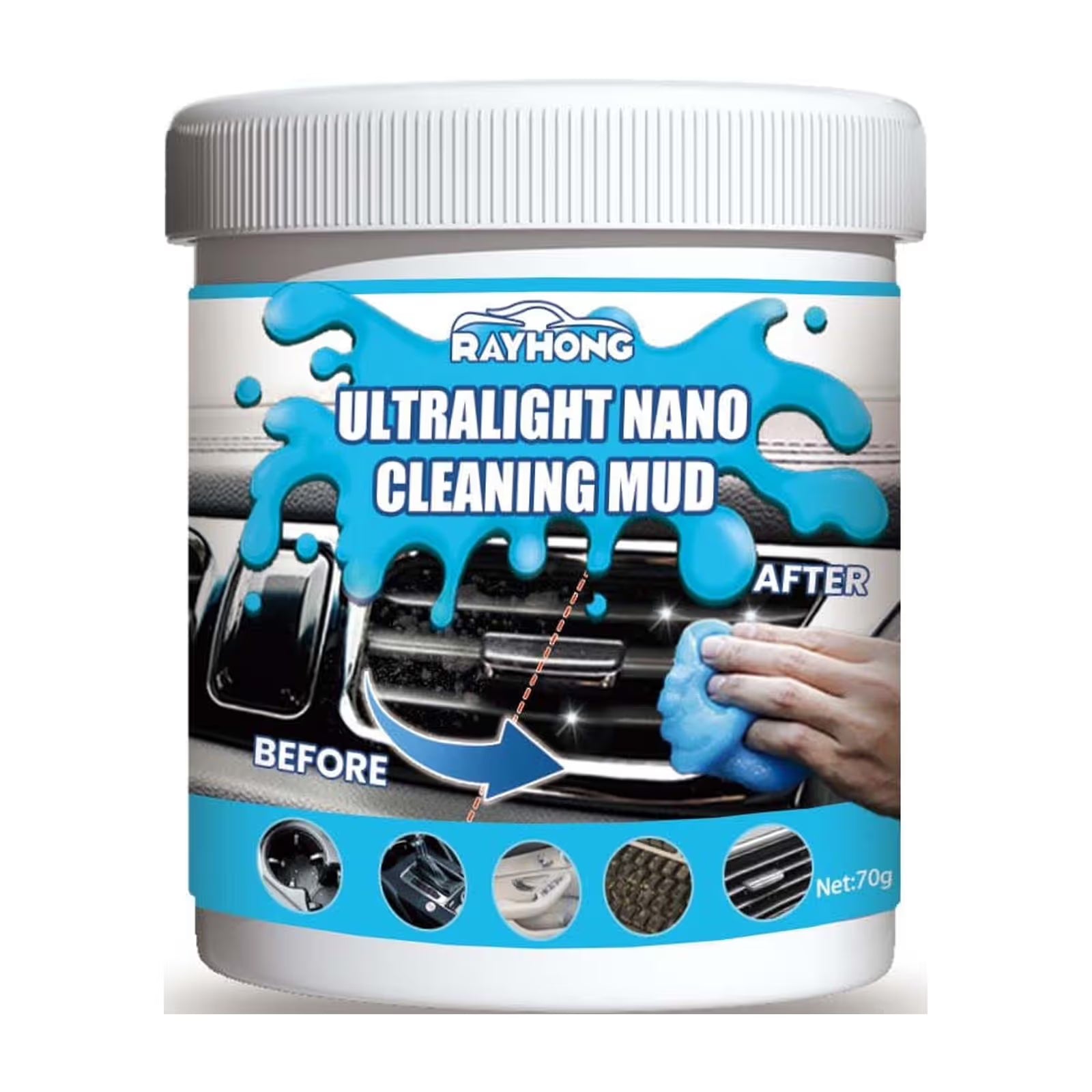 Car Cleaning Gel, Automotive Dust Car Crevice Cleaner, Slime Auto Air Vent and Interior Detail Removal, Car Putty and Keyboard Cleaner