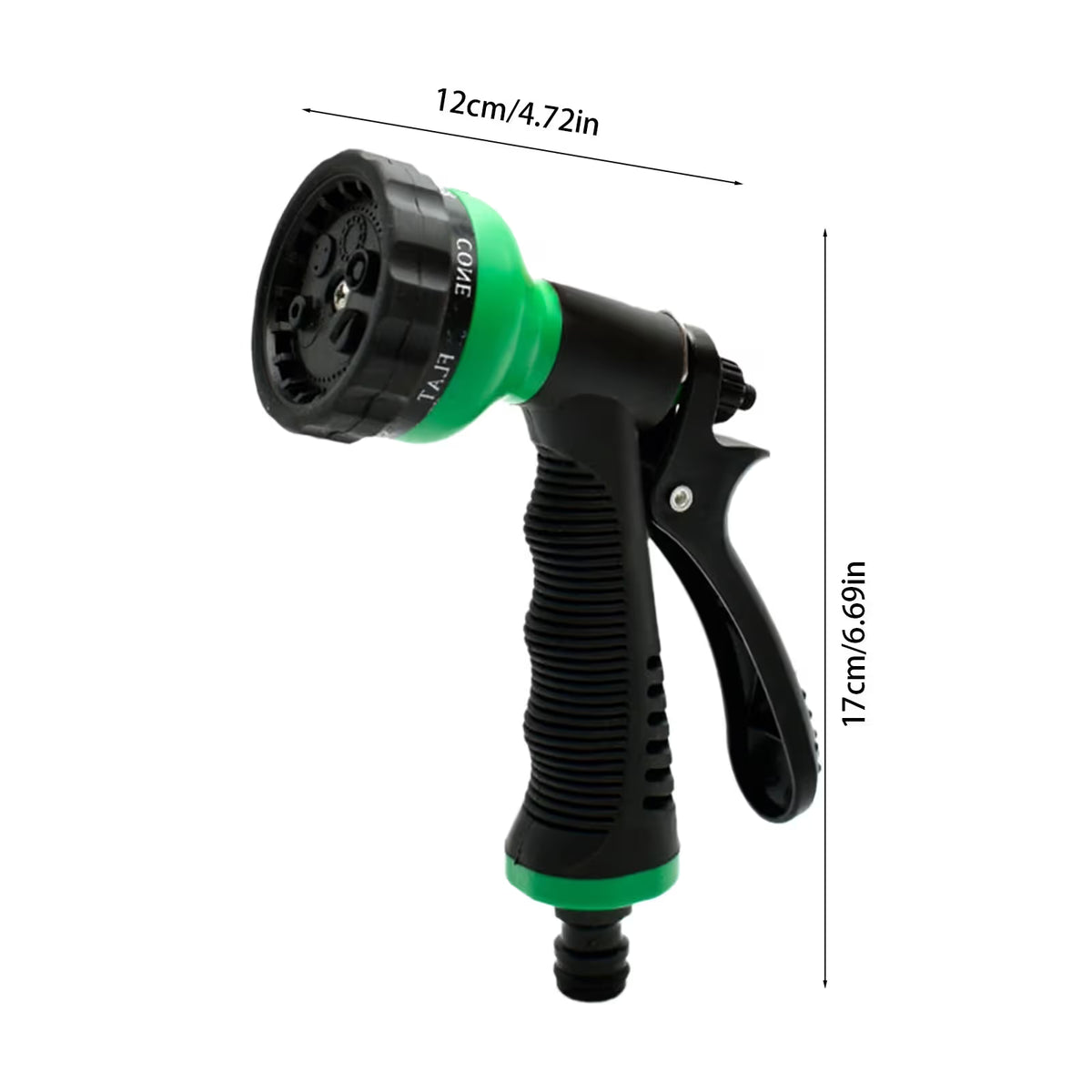 Garden Hose Nozzle Heavy Duty,  Metal Water Hose Sprayer with 5 Spray Patterns, High Pressure Spray Nozzle Thumb Control On Off Valve for Lawn & Plant Watering, Car & Pet Washing
