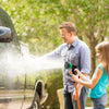 Garden Hose Nozzle Heavy Duty,  Metal Water Hose Sprayer with 5 Spray Patterns, High Pressure Spray Nozzle Thumb Control On Off Valve for Lawn & Plant Watering, Car & Pet Washing