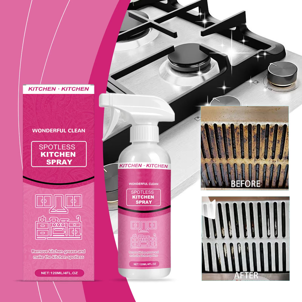 Cooktop Cleaner For Daily Use Non-Abrasive Included For Glass Ceramic And Induction Cook 120ml