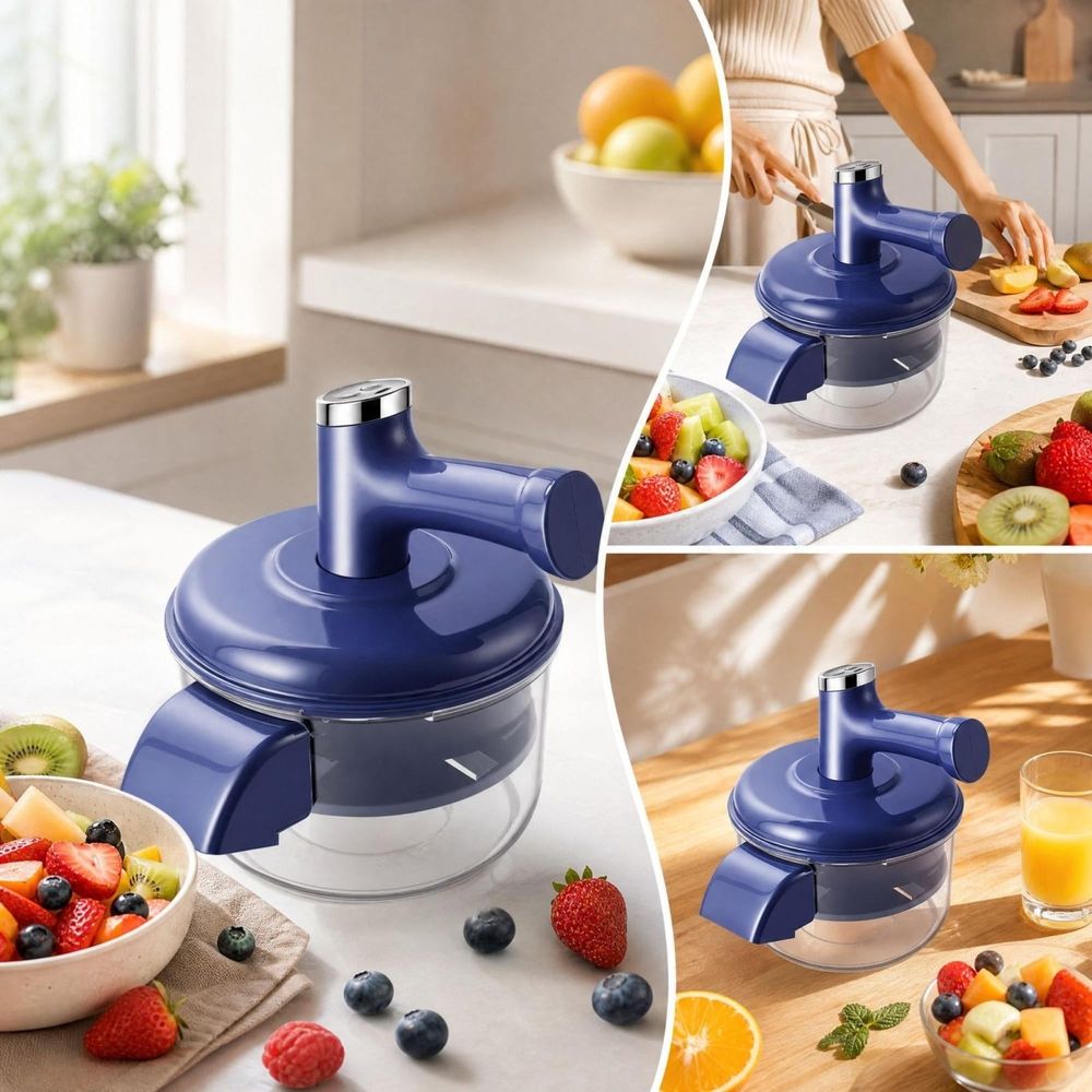 Electric Vegetable Fruit Peeler, Automatic Garlic Orange Peeler Machine, Carrot Peeler Skin Remover Tool for Fruits Vegetables Home Kitchen (Blue)