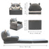 Foldable Kids Sofa Backrest Armchair 2 In 1 Foldable Children Sofa Cute Cartoon Lazy Sofa Children Flip Open Sofa Bed For Living Room Bedroom Without Liner Filler.