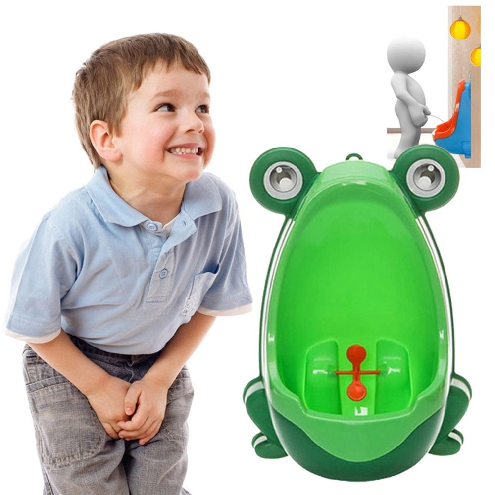 Ornaments Kids Urinal Frog Cartoon Design Boy Toilet Potty Training Urinal Wall Hung Urinal 1Pcs Hanging Rings For Home Decor,Green
