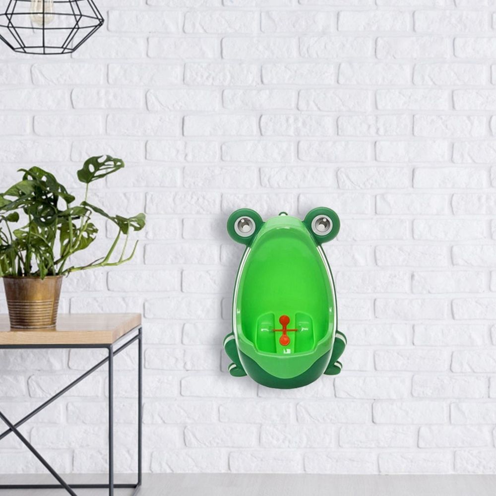 Ornaments Kids Urinal Frog Cartoon Design Boy Toilet Potty Training Urinal Wall Hung Urinal 1Pcs Hanging Rings For Home Decor,Green