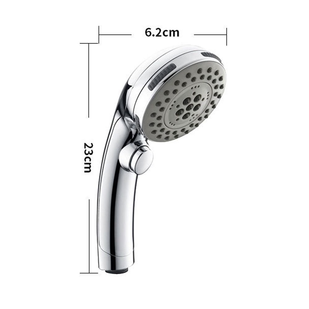 High Pressure Shower Head, Large Panel Handheld Shower Head with 5 Spray Modes Pressurized Powerful Spray Shower Massager Anti-clog Nozzles Rainfall Showerhead Universal Bathroom Accessories