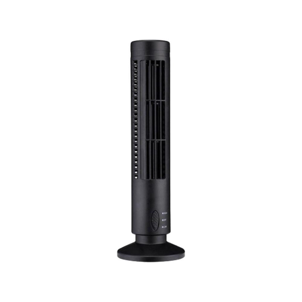 Portable Tower Fan, Small Personal Desk Fan USB Charging Low Noise Bladeless Electric Fan 2 Speed Strong Airflow Cooling Fan Oscillating Standing Table Fan for Office Bedroom Outdoor