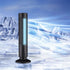 Portable Tower Fan, Small Personal Desk Fan USB Charging Low Noise Bladeless Electric Fan 2 Speed Strong Airflow Cooling Fan Oscillating Standing Table Fan for Office Bedroom Outdoor