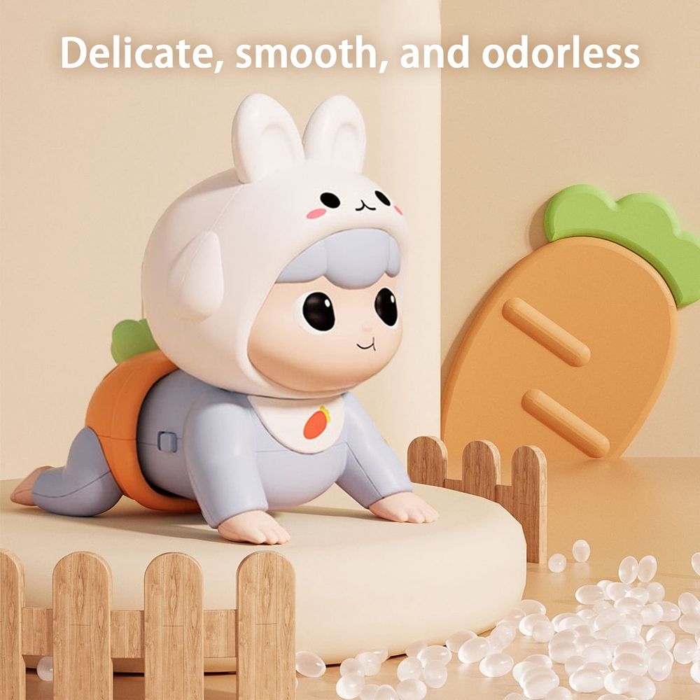 Electric Crawling Baby Dolls, Toddler Toys Cute Moving Baby Doll Musical Toy with Multiple Sound Effects and Songs, Motor Skills Toys Interactive Educational Toys for Age 1+ Kids
