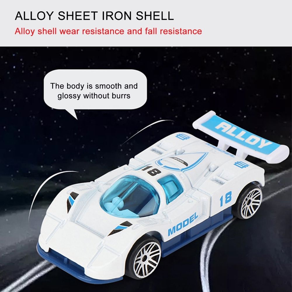 6PCS Pull Back Toy Car Alloy Race Car Scale Model Children's Inertial Car 1:64 Diecast Toy Vehicles Mini Vehicles Toys for Kids Christmas Birthday Gift