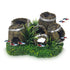 2pcs Aquarium Decorations Three Stacked Broken Barrels Fish Tank Decoration Ornament Landscaping Over Rocks Cave Saltwater Freshwater Small & Medium Fish Garden Pond Ornaments Resin