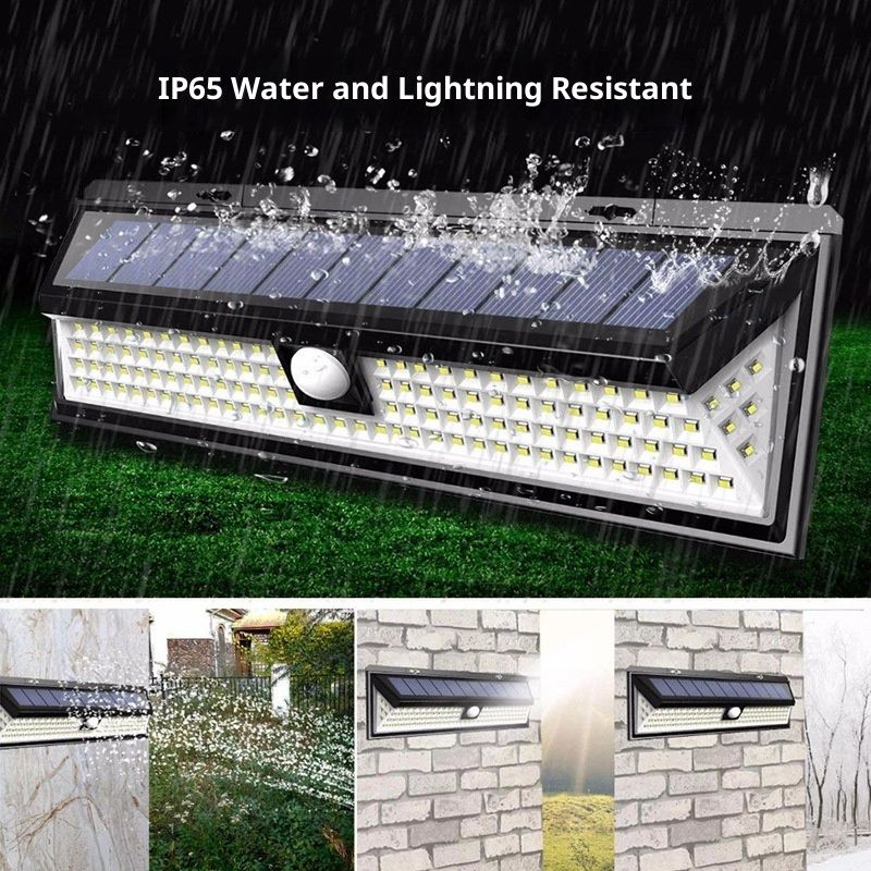 Solar RV Porch Light, 118 LED Motorhome Motion Sensor RV Exterior Lights with Remote Control, Waterproof Camper Outdoor Lights for Motorhome Travel,Travel Trailers, Camper, Food Trucks