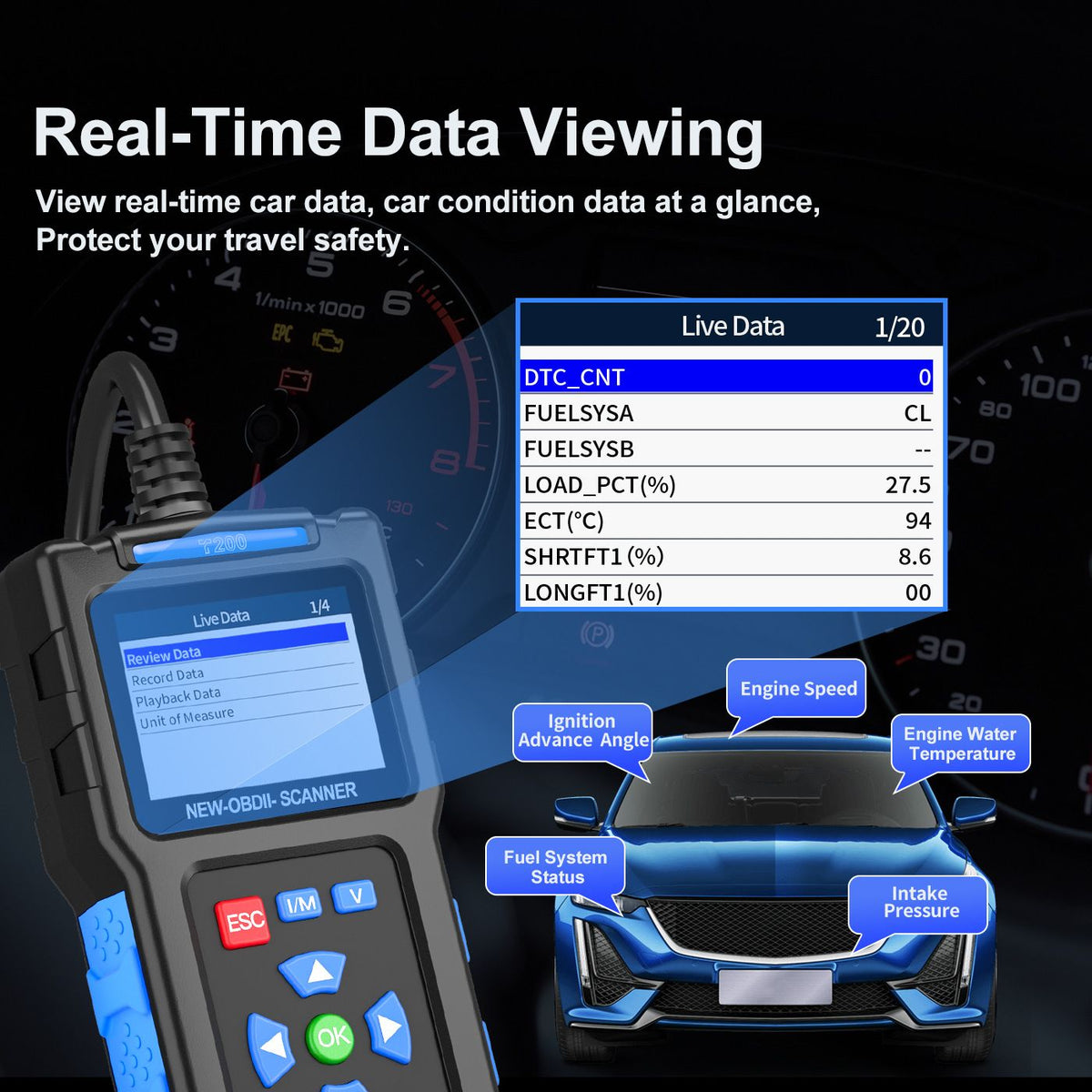 obd2 Scanner Diagnostic Tool Car Accessories Check Engine Code Reader with Reset for Cars Professional Vehicles Scan Tools Fault Warning Light