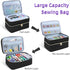 Sewing Supplies Organizer Bag Sewing Box for Women Sewing Organizer Small Storage Bag Sewing Basket Travel Sewing Box for Sewing Supplies, Scissors, Thread, Pins, Needles, Clips (Black)BagOnly